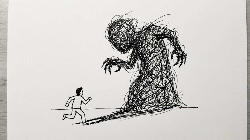 怖い夢を見たときに心を整える方法をイメージしたビジュアル