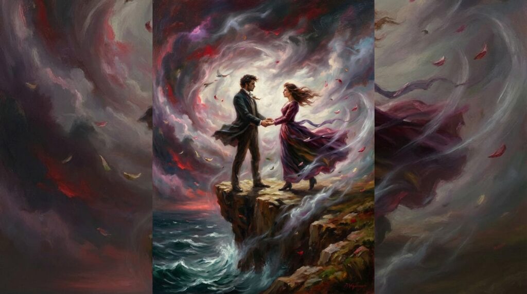 恋愛運や人間関係に影響する竜巻の夢の意味を表現したイメージ