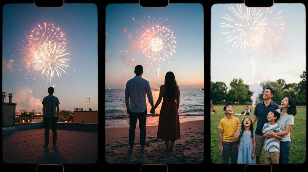 シチュエーション別 花火の夢の意味｜見る・近づく・消える夢占いイメージ