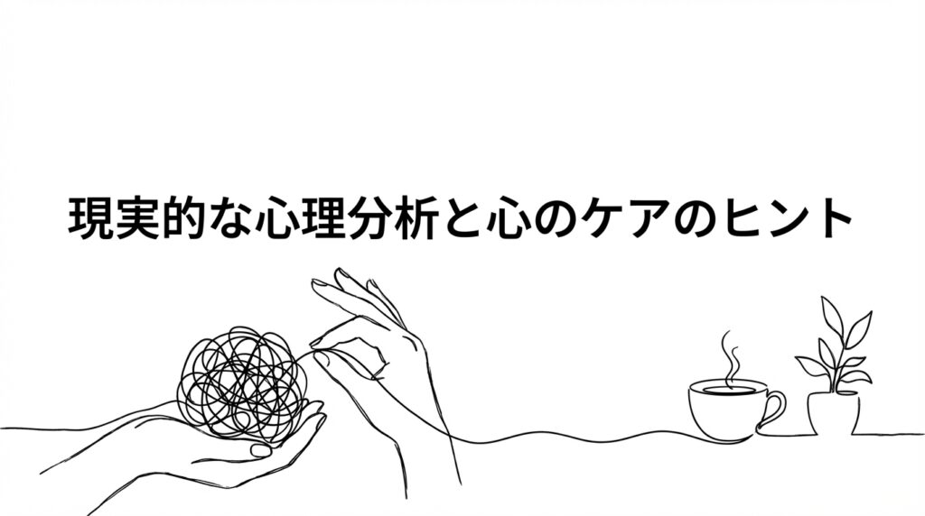 現実的な心理分析と心のケアのヒント｜無意識の疲れに気づくためのイメージ