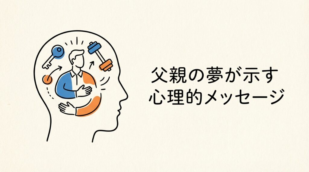 父親の夢が示す心理的メッセージや内面の葛藤を示すイメージ