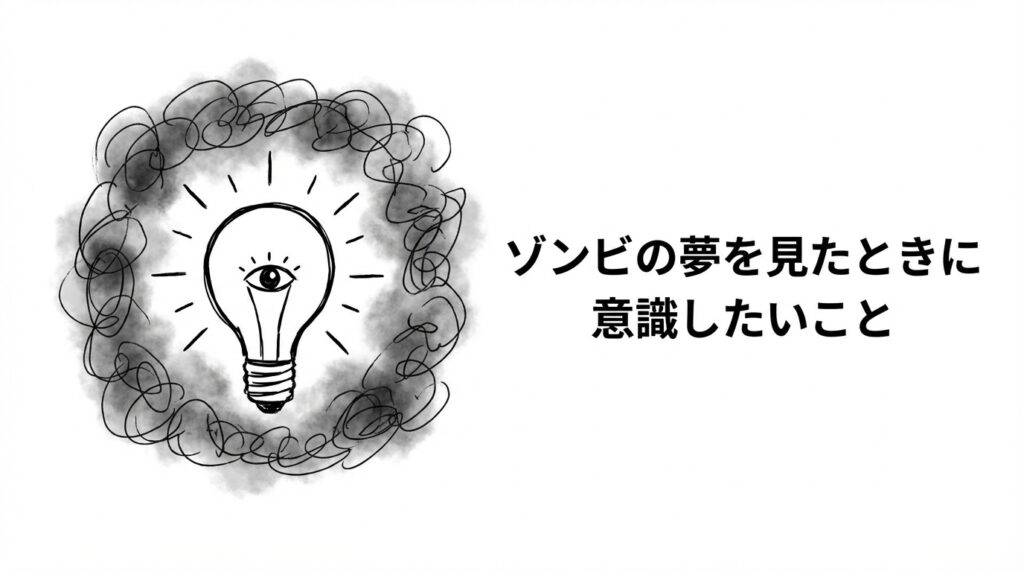 ゾンビの夢を見たときに意識したいこと｜生活や考え方を見直すためのイメージ