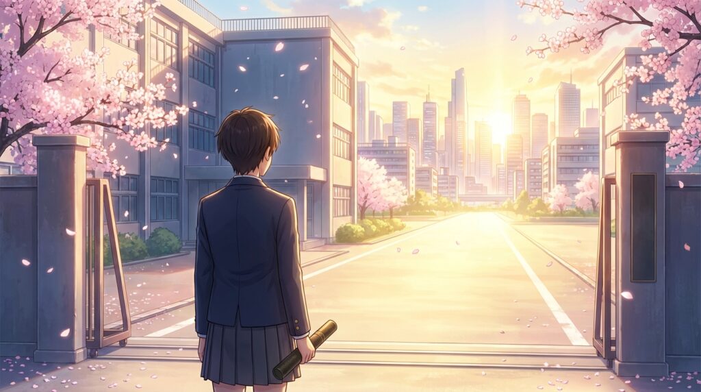 現実へのヒントとして捉える卒業式の夢の気づきを表したイメージ