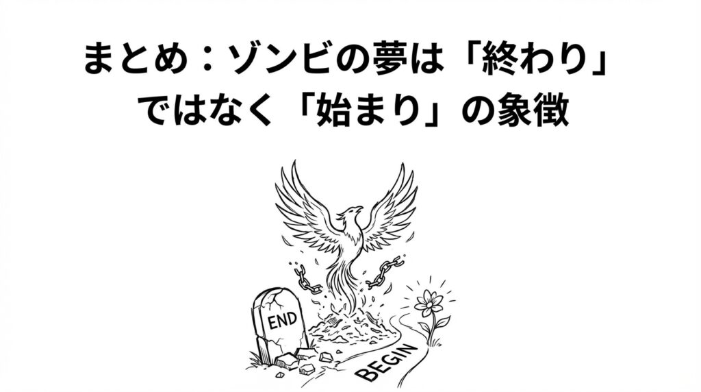 ゾンビの夢は始まりの象徴｜終わりではなく変化を示すまとめイメージ