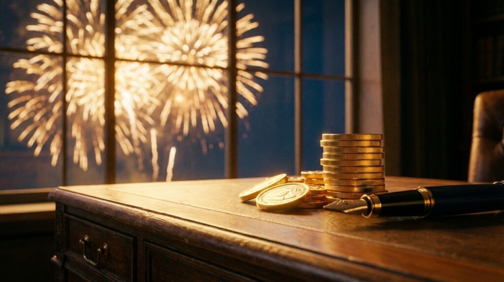 金運・仕事運での花火の夢の解釈｜チャンスや評価の高まりを表すイメージ