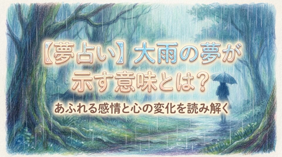 夢占いで大雨の夢が示す意味やあふれる感情と心の変化を表したイメージ