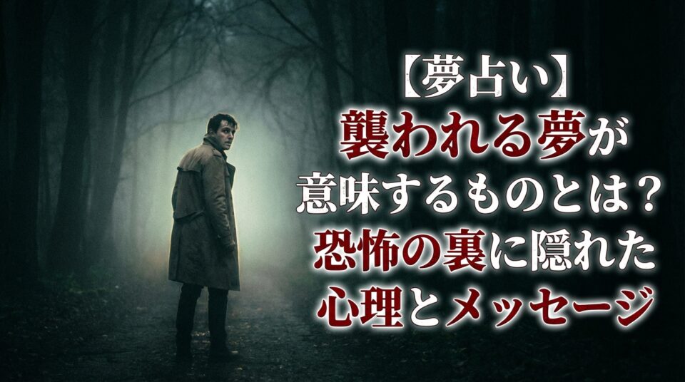 夢占いで襲われる夢が示す意味や恐怖の裏に隠れた心理的メッセージを表したイメージ