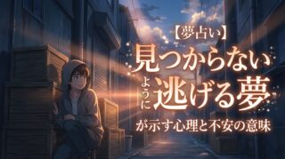 【夢占い】見つからないように逃げる夢が示す心理と不安の意味