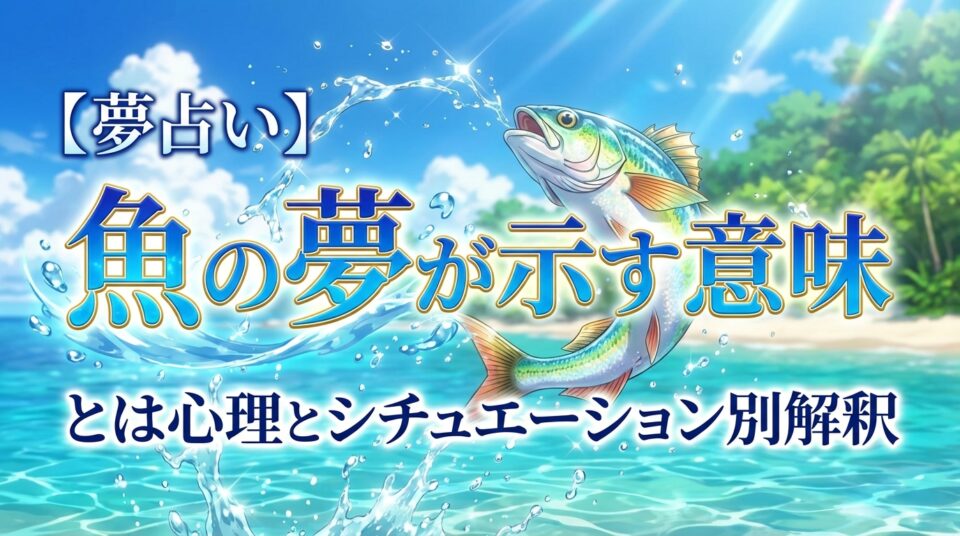 夢占いで魚の夢が示す意味や心理とシチュエーション別の解釈を表したイメージ