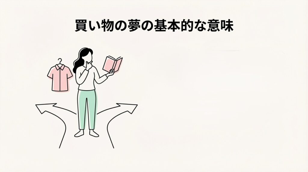 買い物の夢の基本的な意味や選択欲求心の満たされ方を象徴したイメージ
