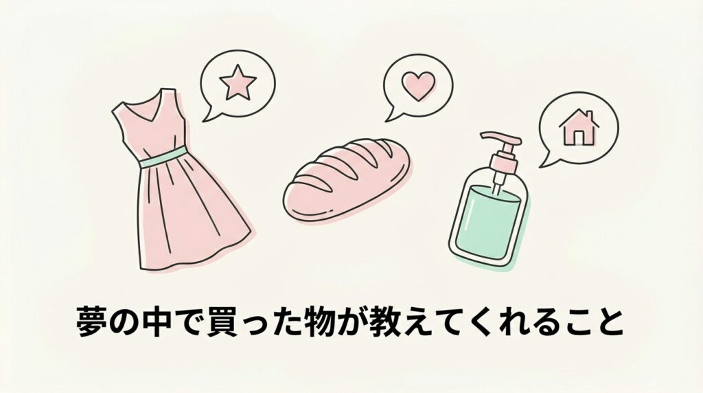 夢の中で買った物が教えてくれる価値観や心のテーマを象徴したイメージ