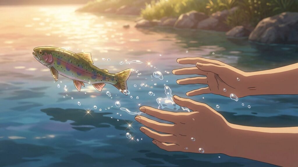 魚が死んでいる弱っている夢が示す不安やエネルギー低下を説明するイメージ