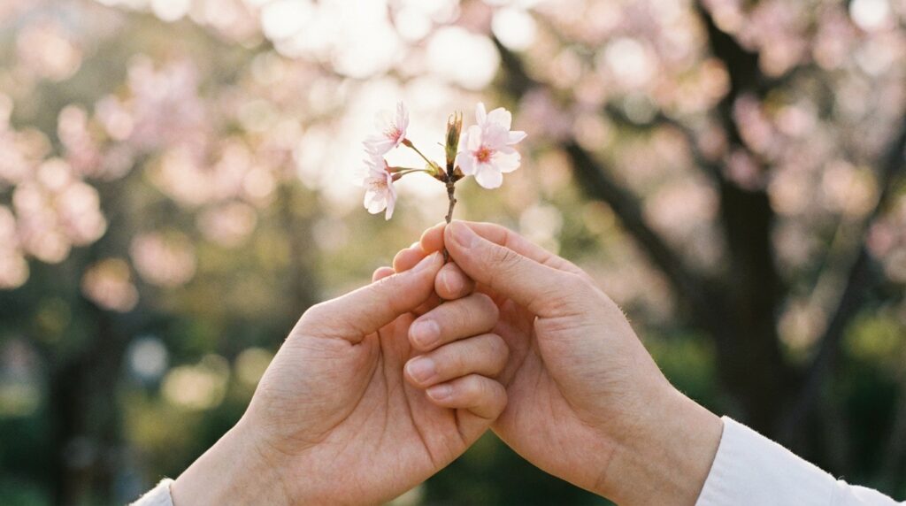 桜の夢が恋愛運に関係する場合の心の動きを示すイメージ