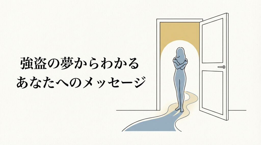強盗の夢から読み取れるあなたへのメッセージをまとめたイメージ