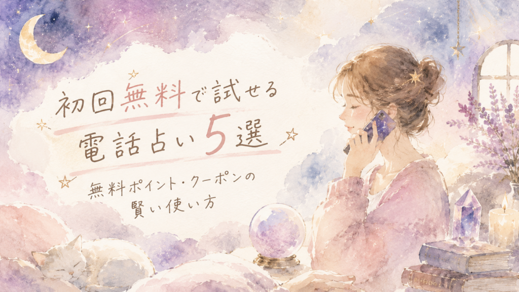 初回無料で試せる電話占い5選｜無料ポイント・クーポンの賢い使い方