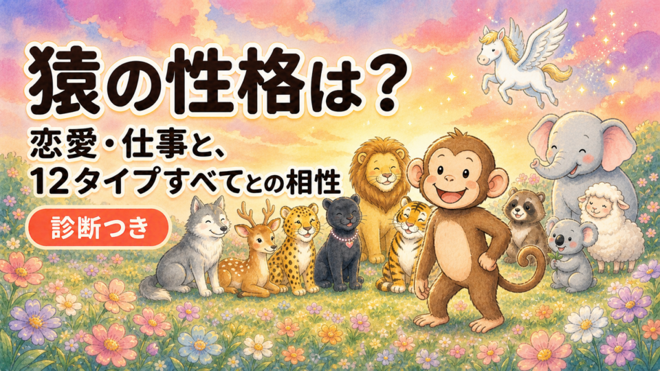 猿の性格は？恋愛・仕事と、12タイプすべてとの相性【診断つき】