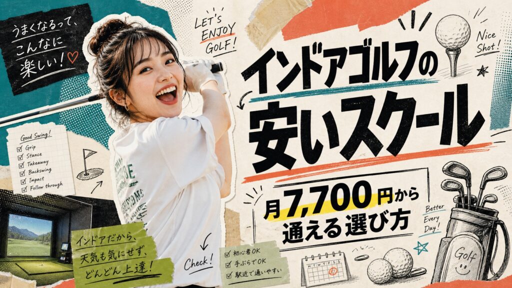 インドアゴルフの安いスクール｜月7,700円から通える選び方