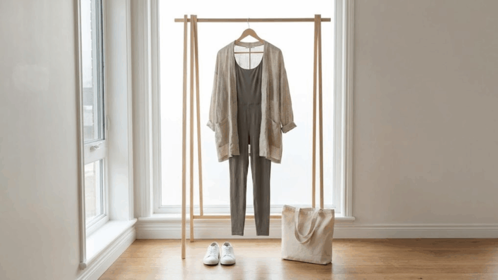 ヨガから外出まで着られる多機能デザイン