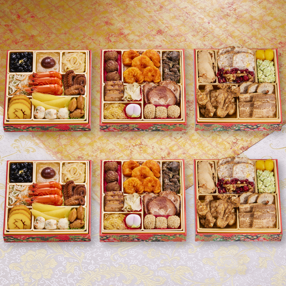 板前魂 和洋中華風三段重おせち「祝寿 2個セット」（3段重×2・28品×2・3人前×2）