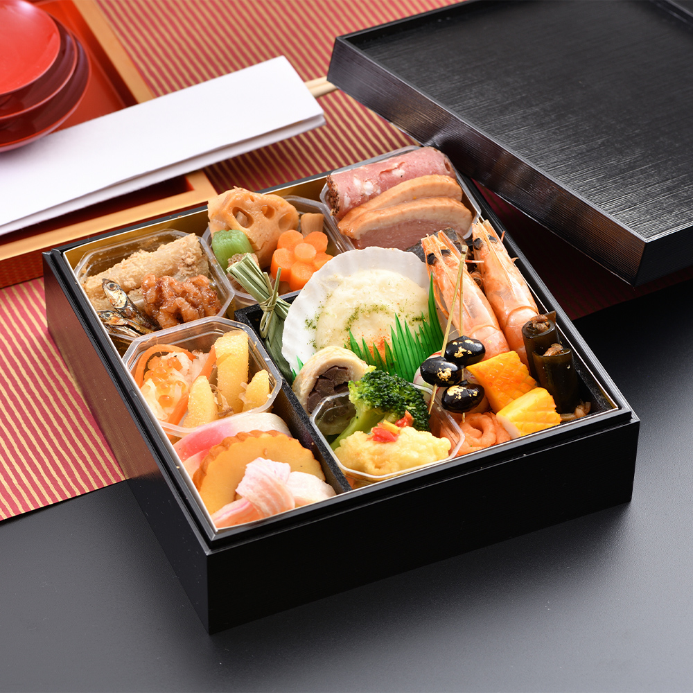  おせちの鉄人 「八つ橋庵かけはし」和洋おせち一段重 春の言祝ぎ（1段・28品・1人前）