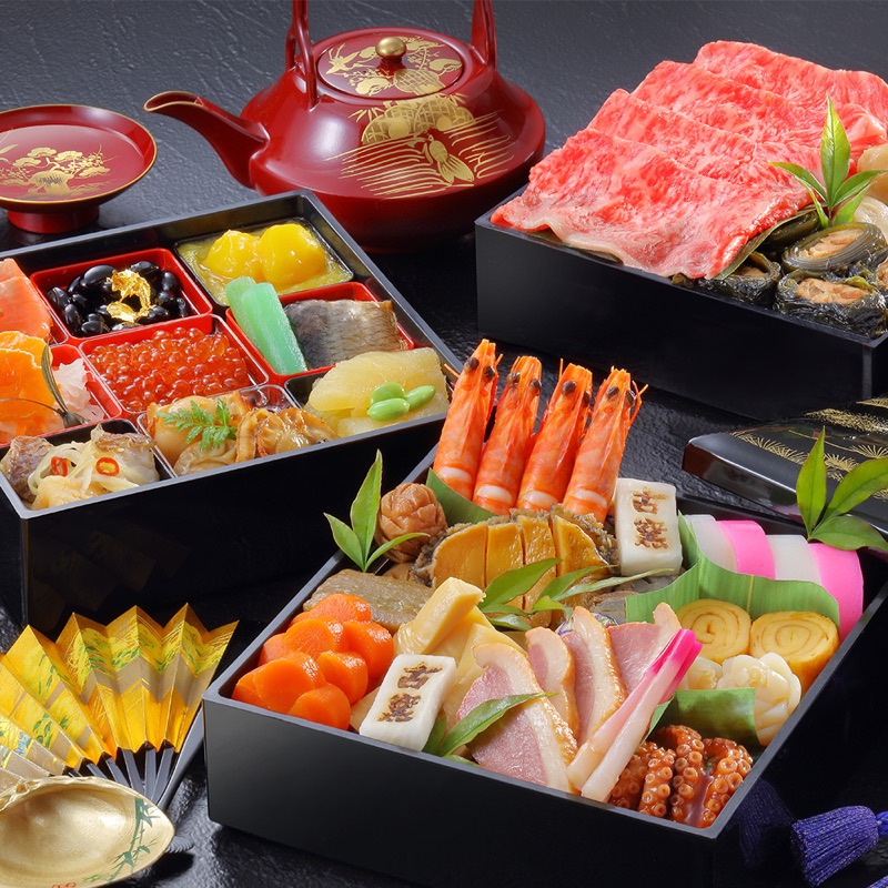 日本の宿 古窯 プレミアムおせち 三段重(3段・30品・4~5人前)
