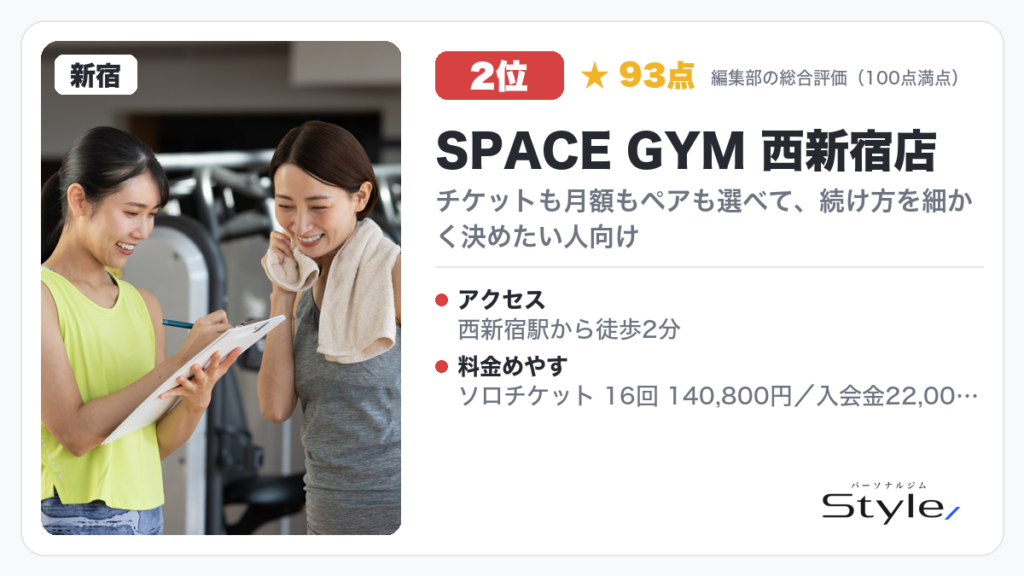 SPACE GYM 西新宿店