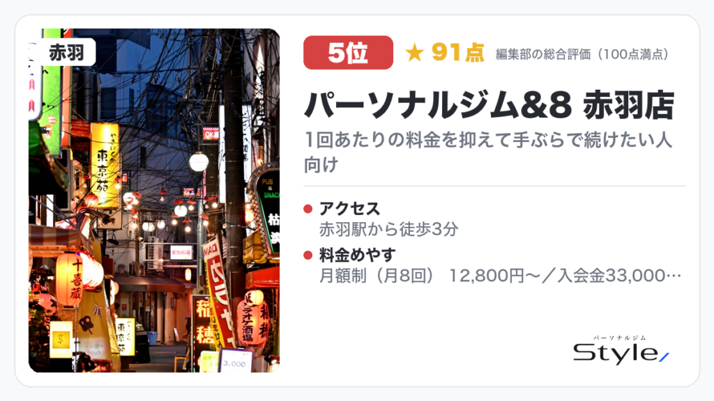 パーソナルジム&8 赤羽店