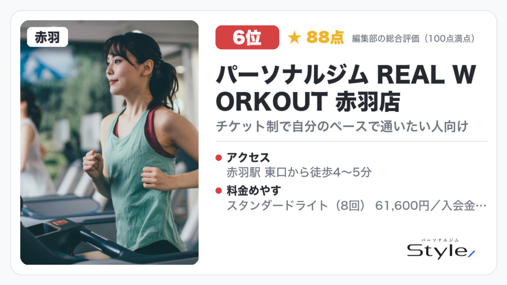 パーソナルジム REAL WORKOUT 赤羽店