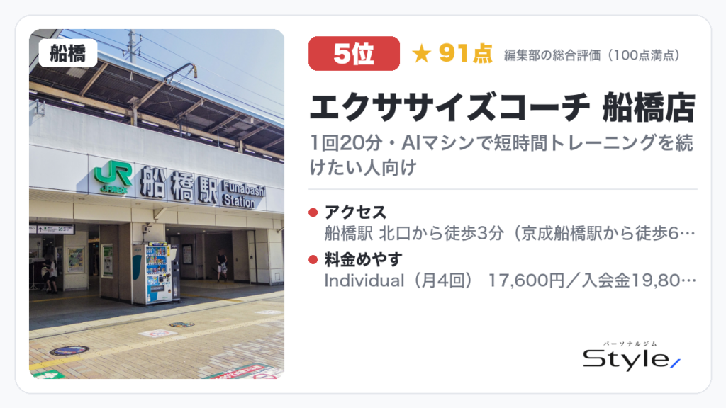 エクササイズコーチ 船橋店
