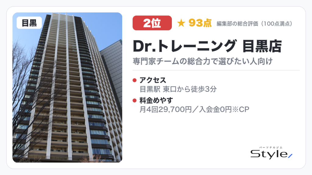 Dr.トレーニング 目黒店のイメージ画像