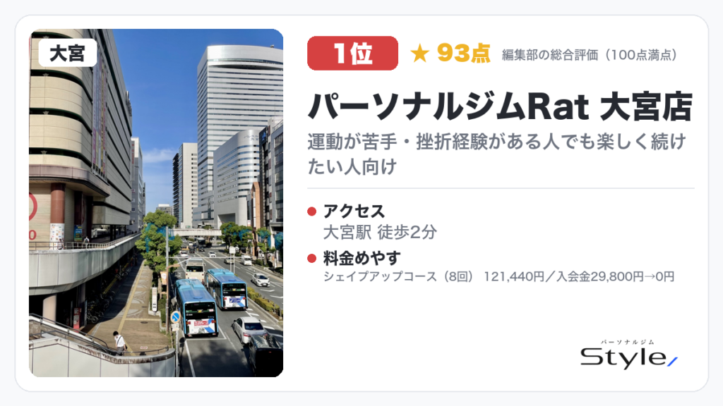 パーソナルジムRat 大宮店