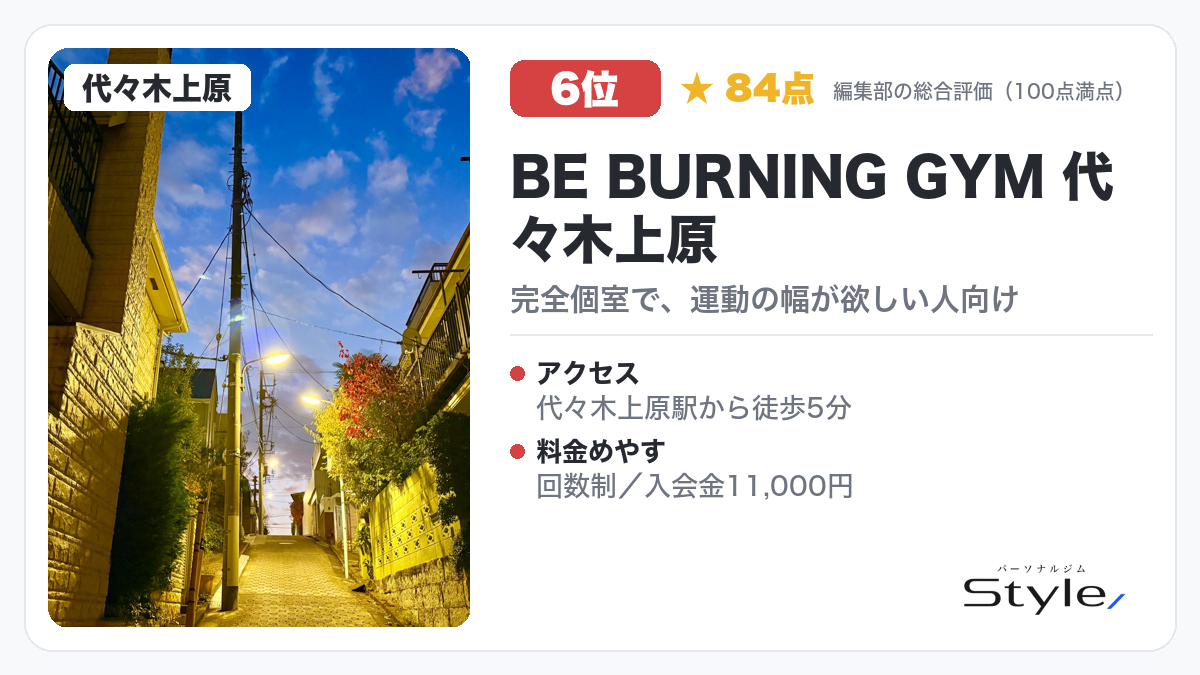 BE BURNING GYM 代々木上原