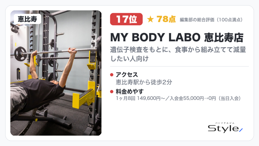 MY BODY LABO 恵比寿店