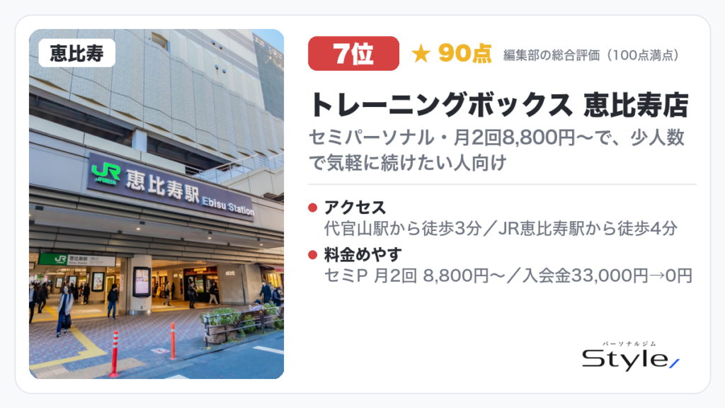 トレーニングボックス 恵比寿店