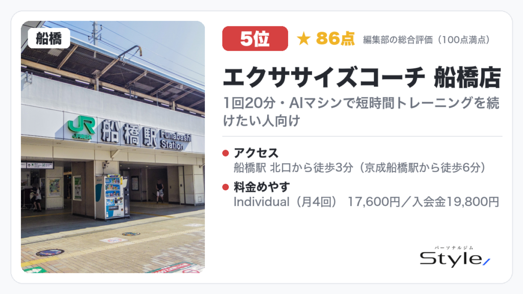 エクササイズコーチ 船橋店