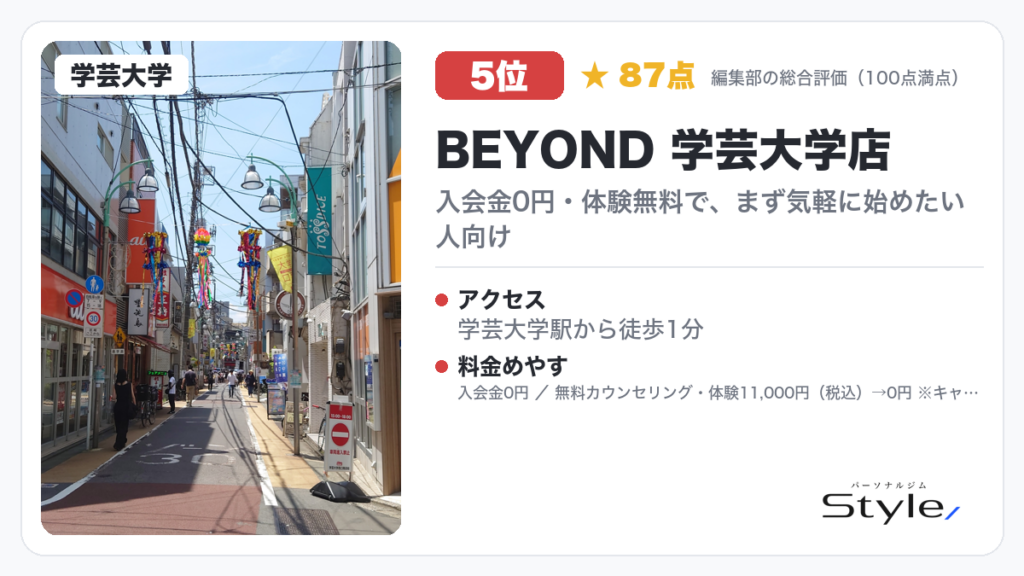 BEYOND 学芸大学店