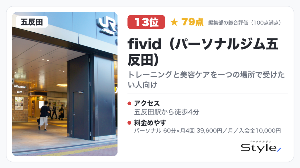 fivid(パーソナルジム五反田)