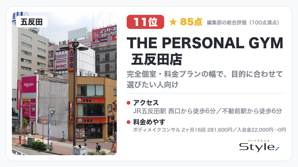 THE PERSONAL GYM 五反田店