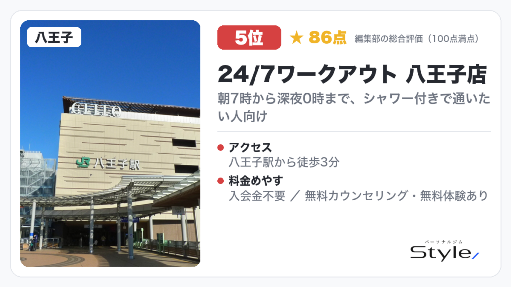 24/7ワークアウト 八王子店