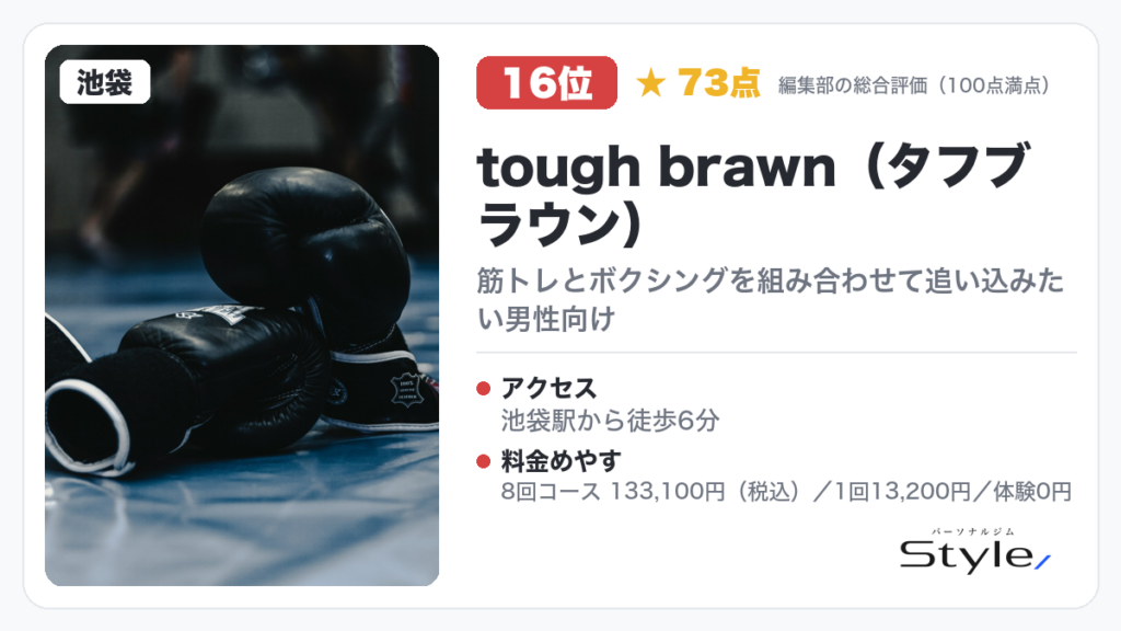 tough brawn（タフブラウン） イメージ画像（編集部の総合評価 73点/100・11位）
