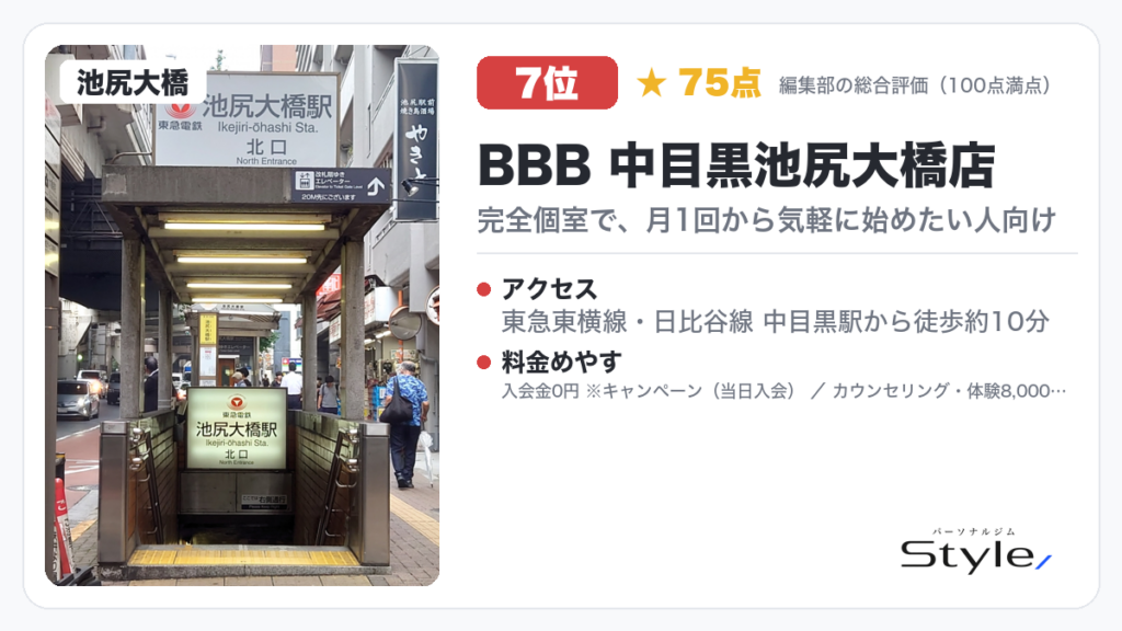 BBB 中目黒池尻大橋店