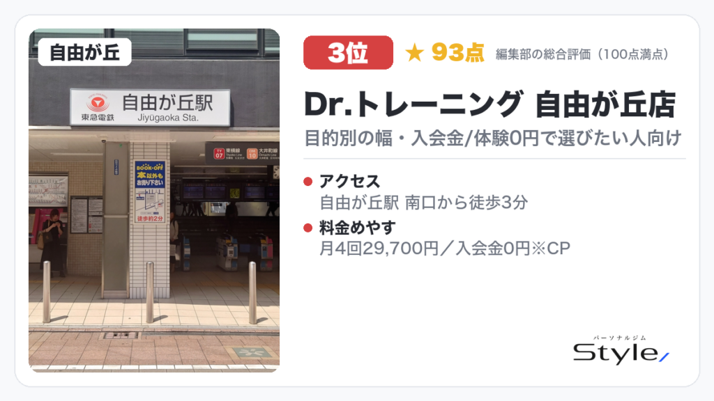 Dr.トレーニング 自由が丘店のイメージ画像