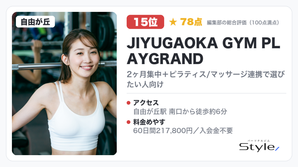 JIYUGAOKA GYM PLAYGRANDのイメージ画像