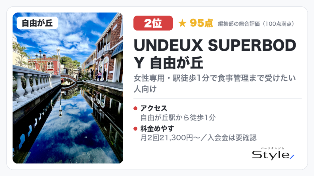 UNDEUX SUPERBODY 自由が丘のイメージ画像