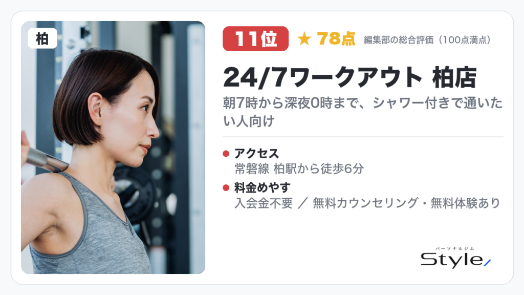24/7ワークアウト 柏店