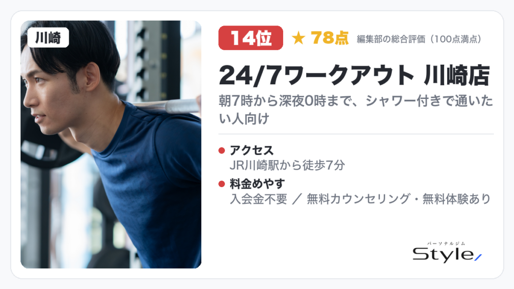 24/7ワークアウト 川崎店