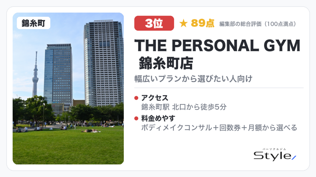 THE PERSONAL GYM 錦糸町店のイメージ画像