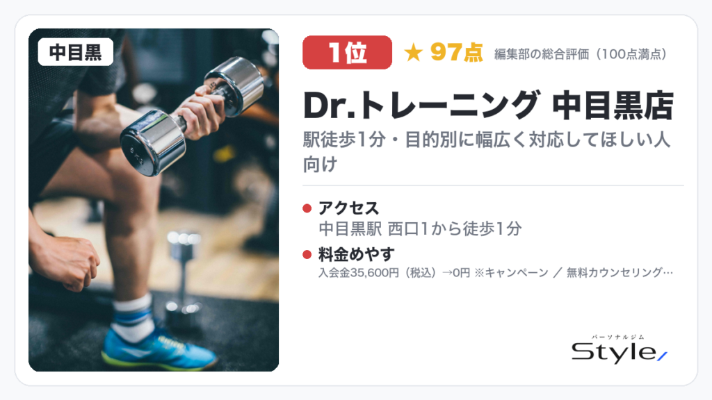 Dr.トレーニング 中目黒店