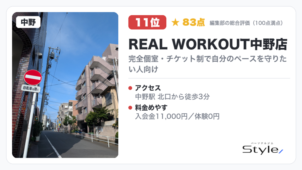 REAL WORKOUT中野店