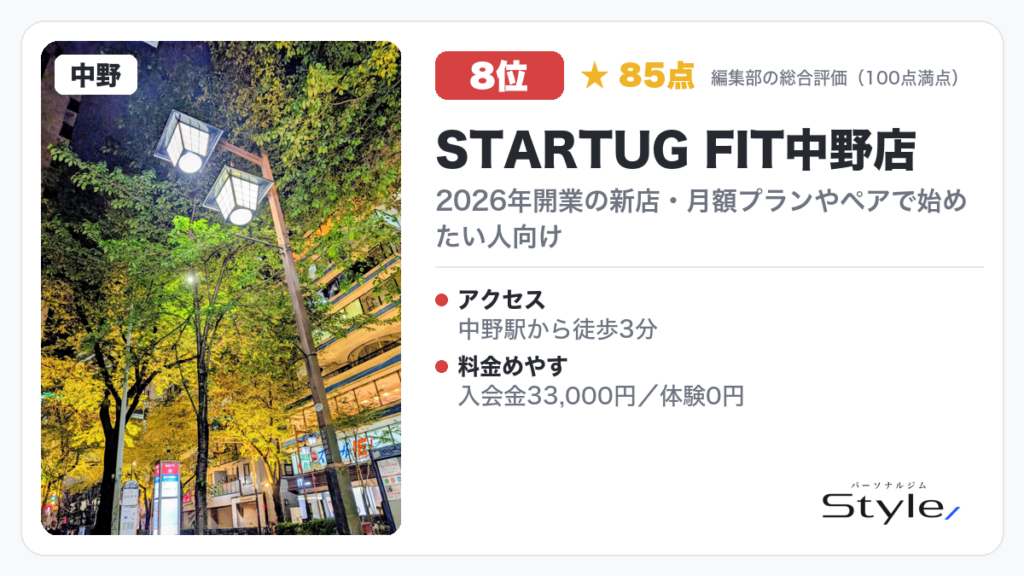 STARTUG FIT中野店
